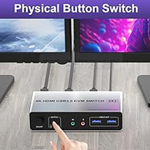 Switch by Panel button Press the panel button next to the indicator light to achieve one-click switc