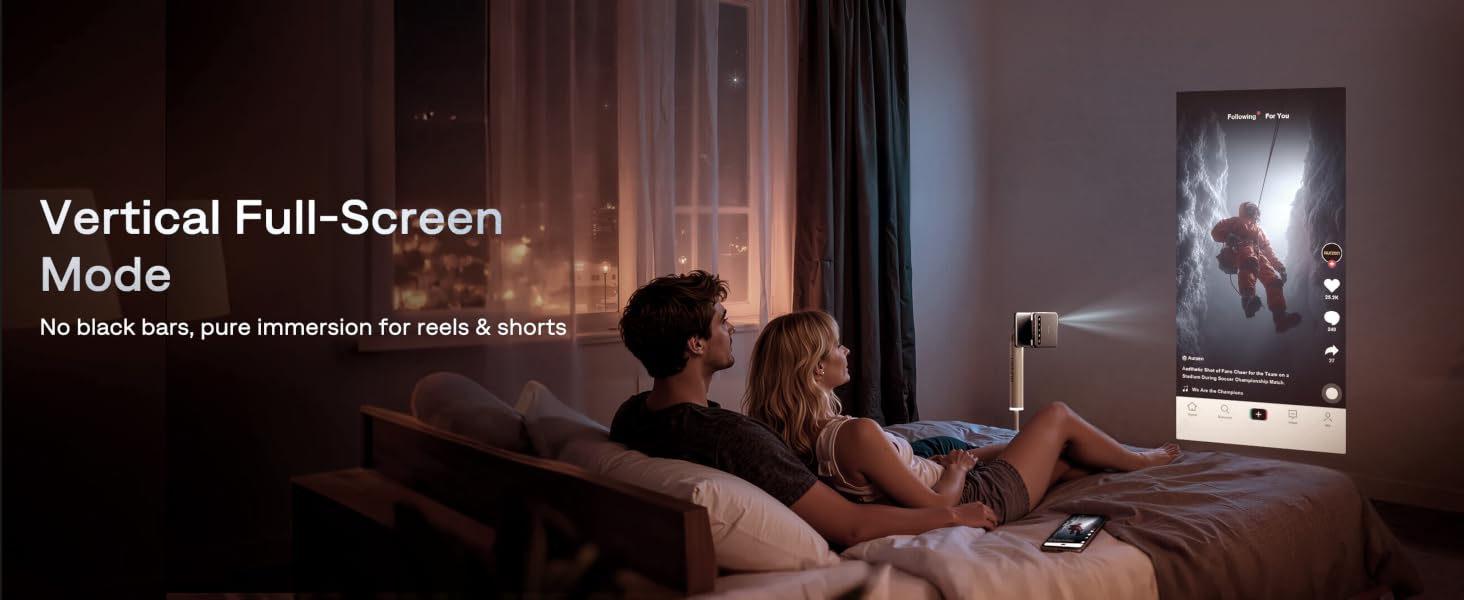 Aurzen ZIP Tri-Fold DLP Ultra-Portable Mini Pocket Projector