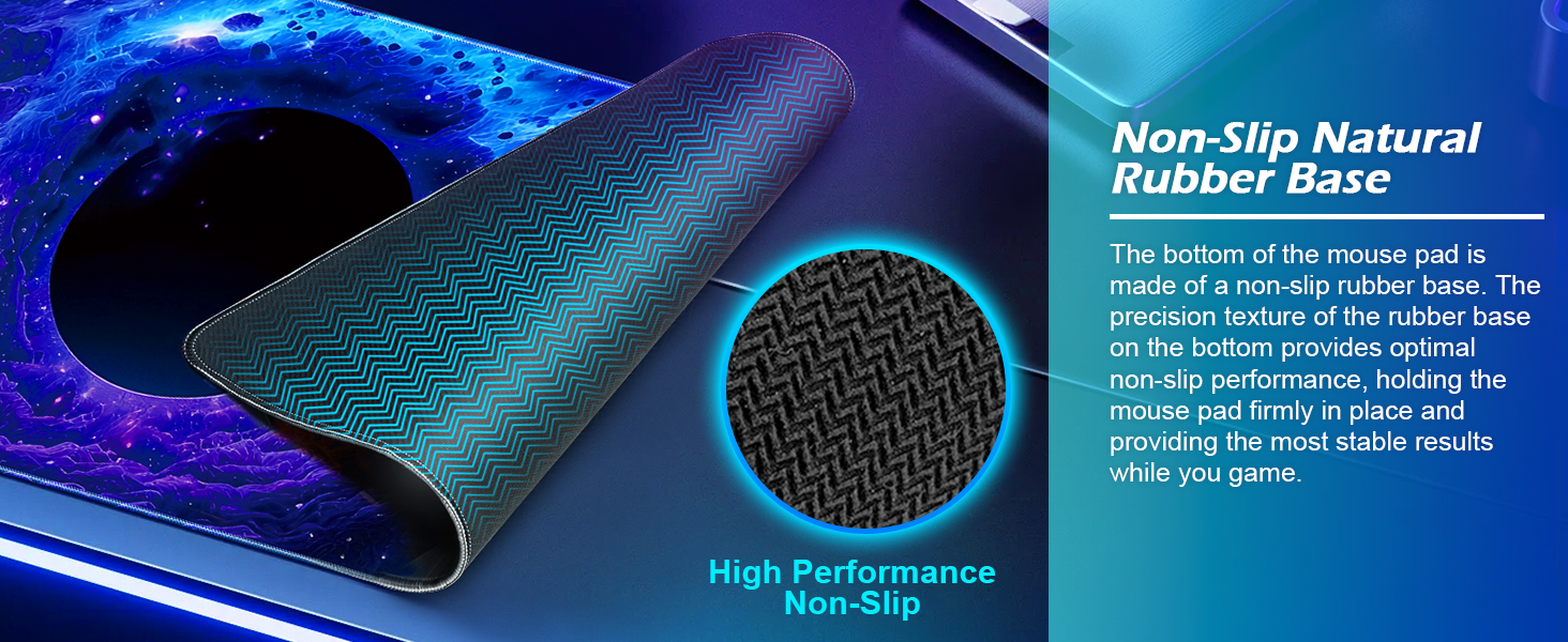 3.High Stability, Durability & Comfort: This computer gaming mouse pad for desk has the most powerfu