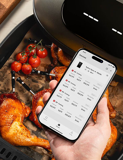 Typhur Sync Quad Digital Probe Bluetooth Compatibility Meat Thermometer