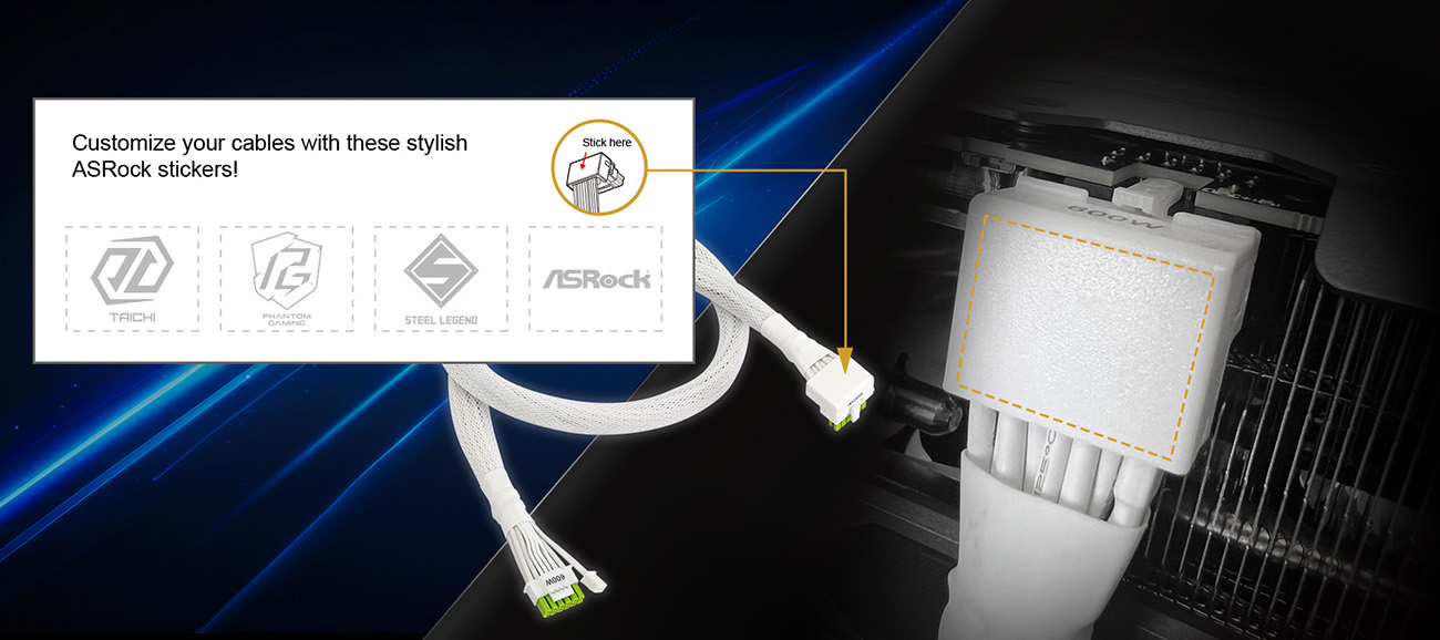 ASRock 12V-2x6 600W PCIe 5.1 GPU Power Cable