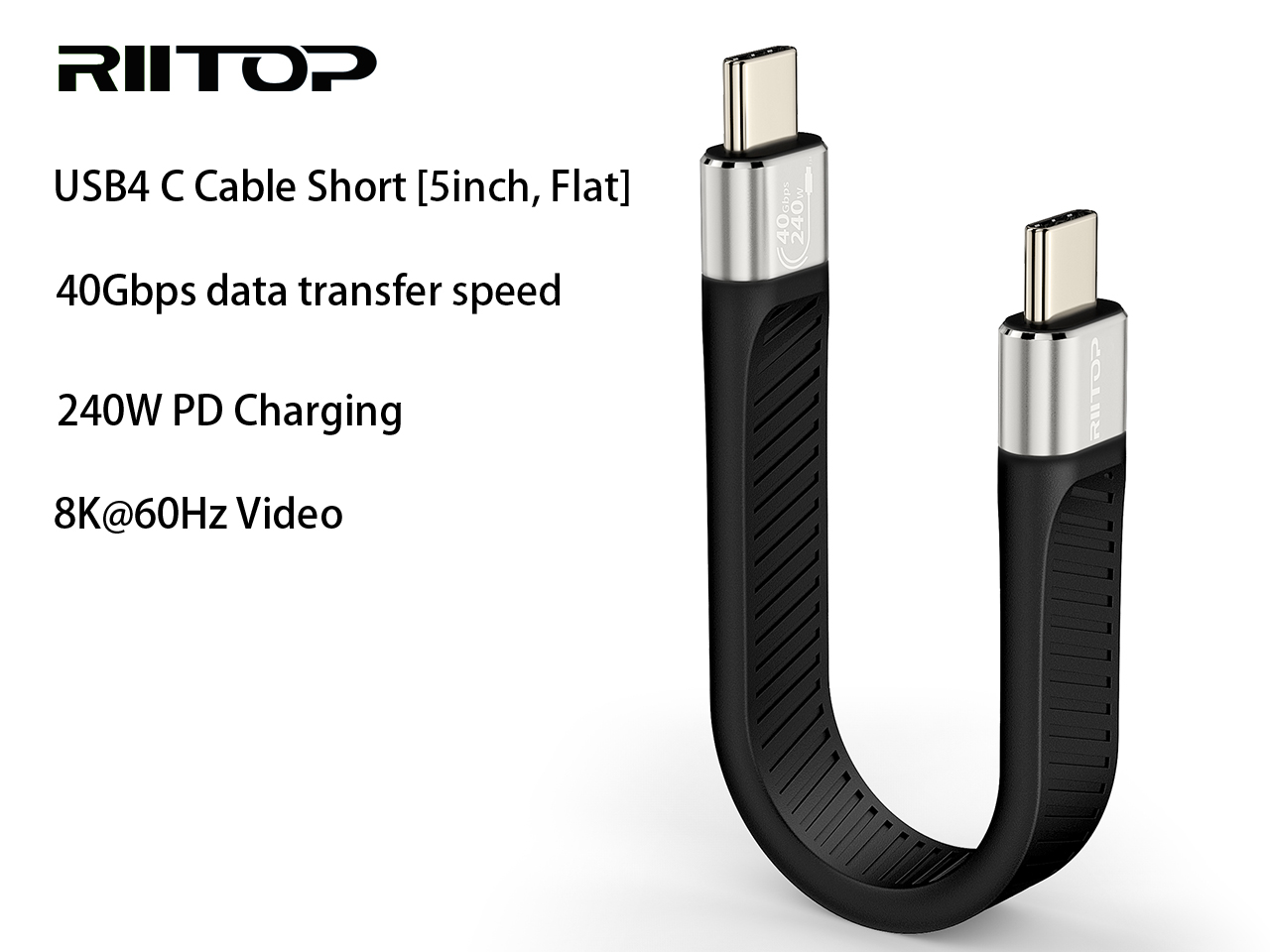 riitop usb4 u4 type c to c cable 40G 240W