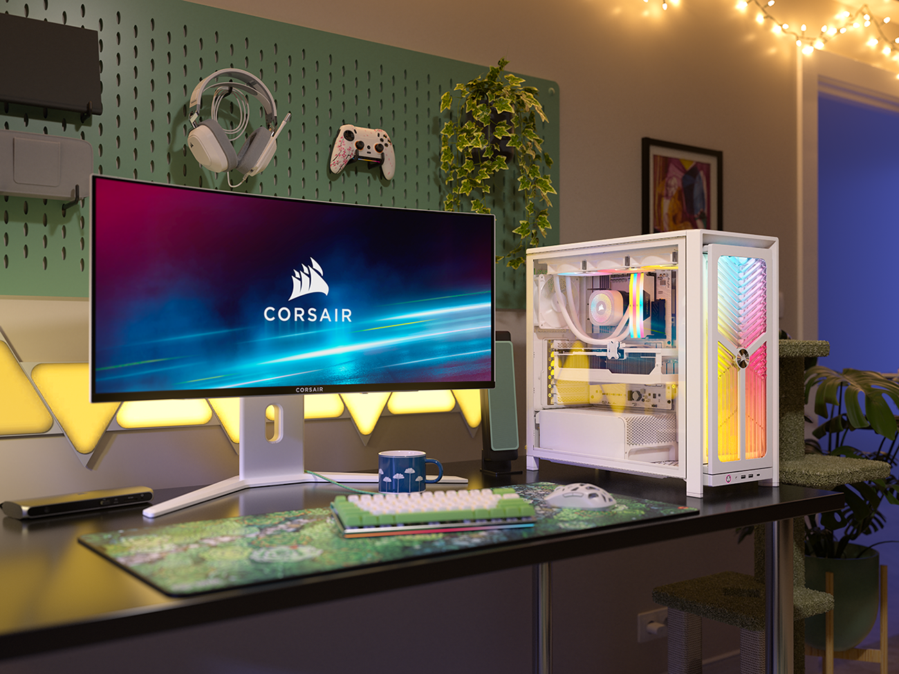 CORSAIR 4000X RS Mid-Tower PC Case - White
