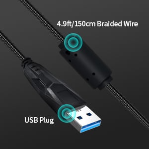 Uses a high-quality USB cable with a magnetic ring to improve data transmission performance,Plug and