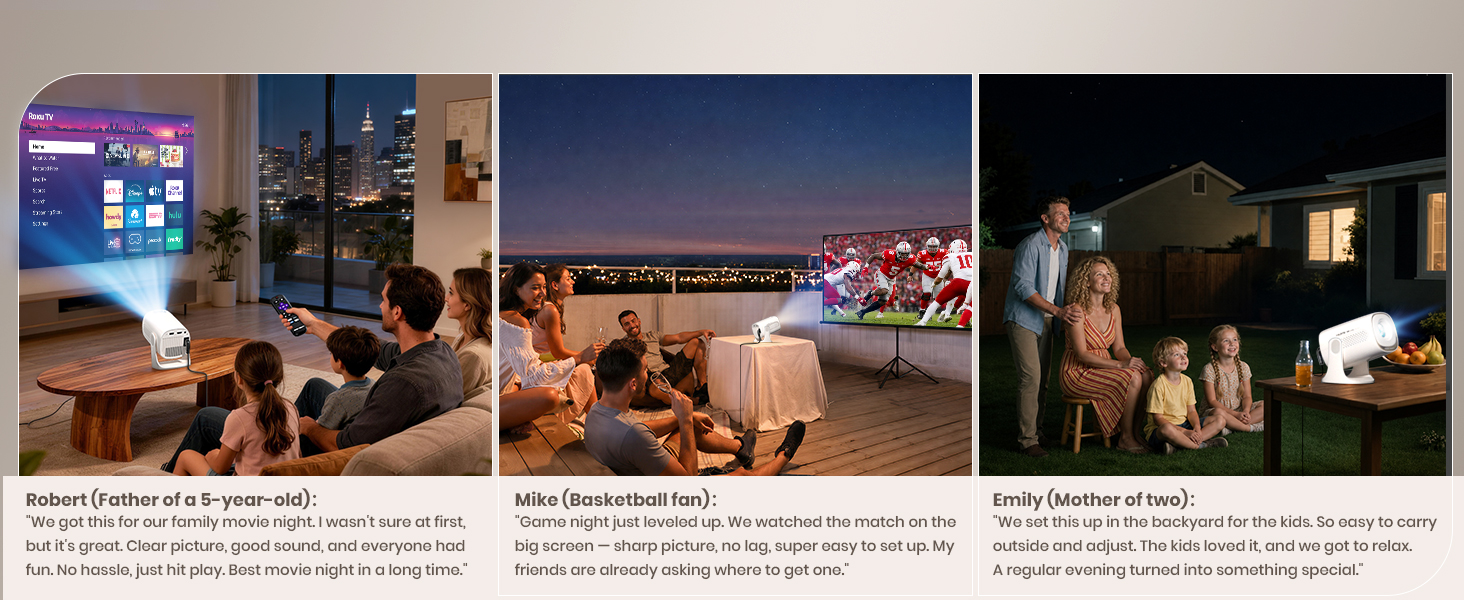 Miroir RK100 Roku TV Smart Projector