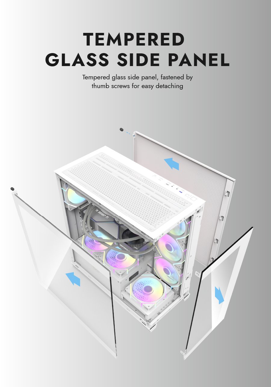 darkFlash DS900 ATX PC Case White