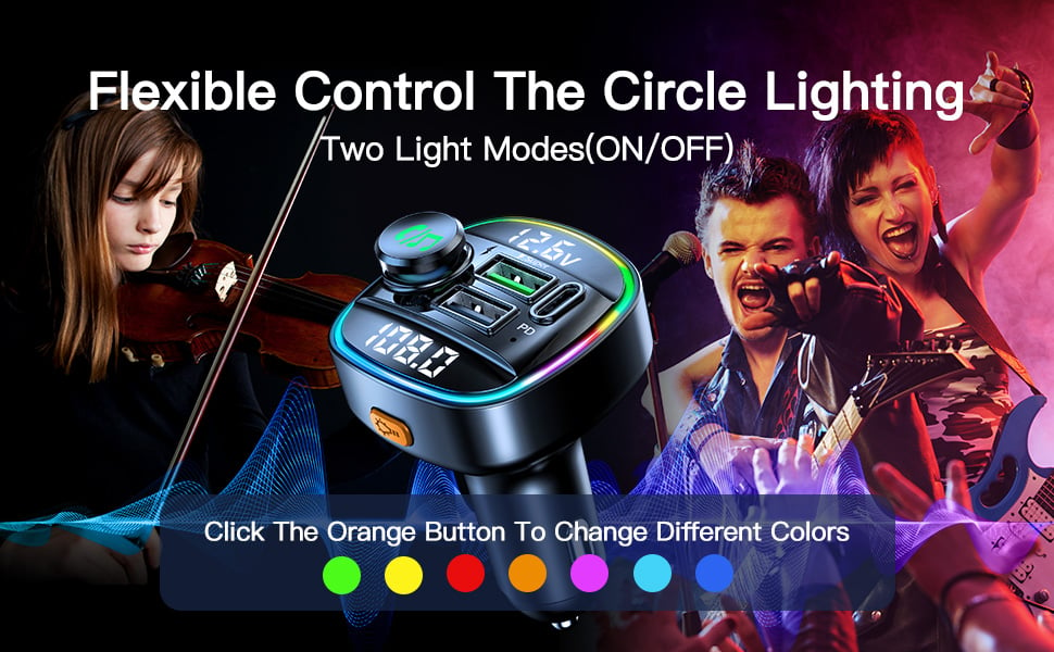 7 Color-LED Lights Can Be Switched&One Button For All