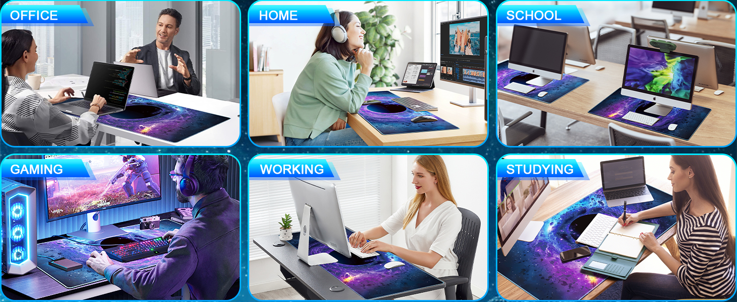 2.Best Quality Material & Strongest Anti-slip Performance: Our gaming mousepad surface is made of th