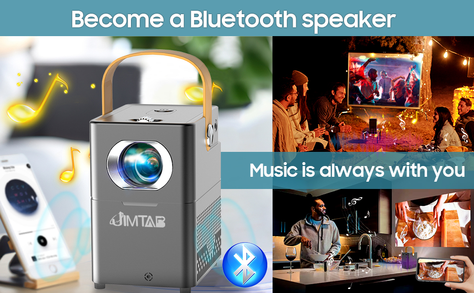 Bluetooth speaker projector