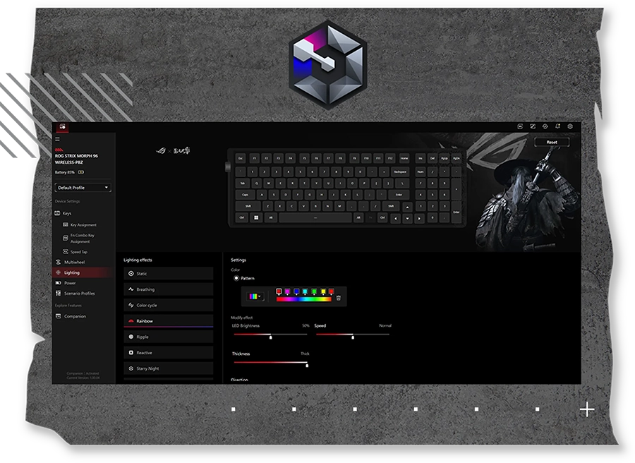 ASUS ROG Strix Morph 96 Wireless Phantom Blade Zero Edition Mechanical Gaming Keyboard