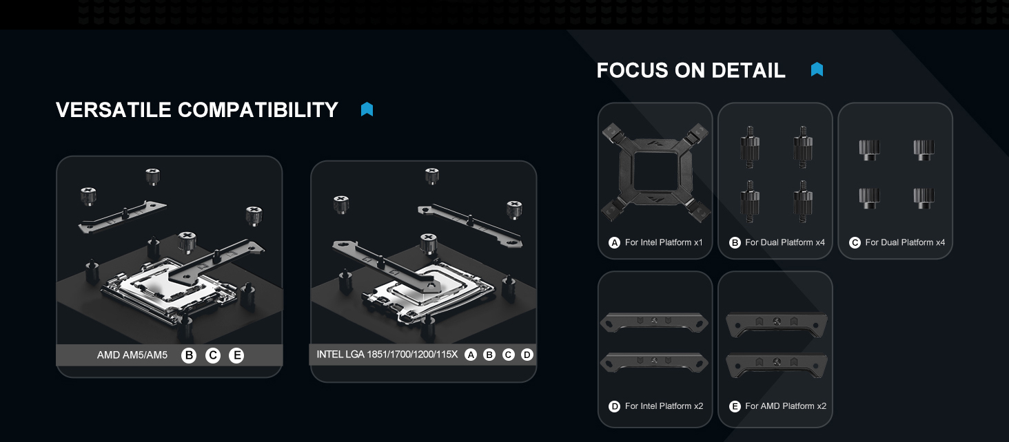 SAMA A60L Dual-Tower CPU Air Cooler