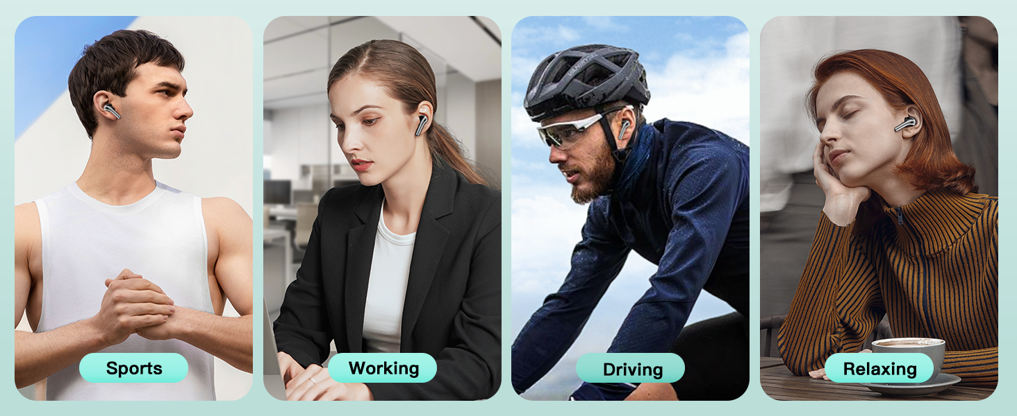 Bluetooth earbuds can last 60hrs music playtime, each earbud can last 6Hrs, and charging case