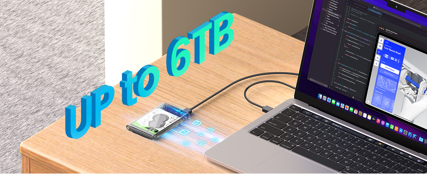 ORICO 2.5'' External Hard Drive Enclosure USB 3.0 to SATA III Tool-Free