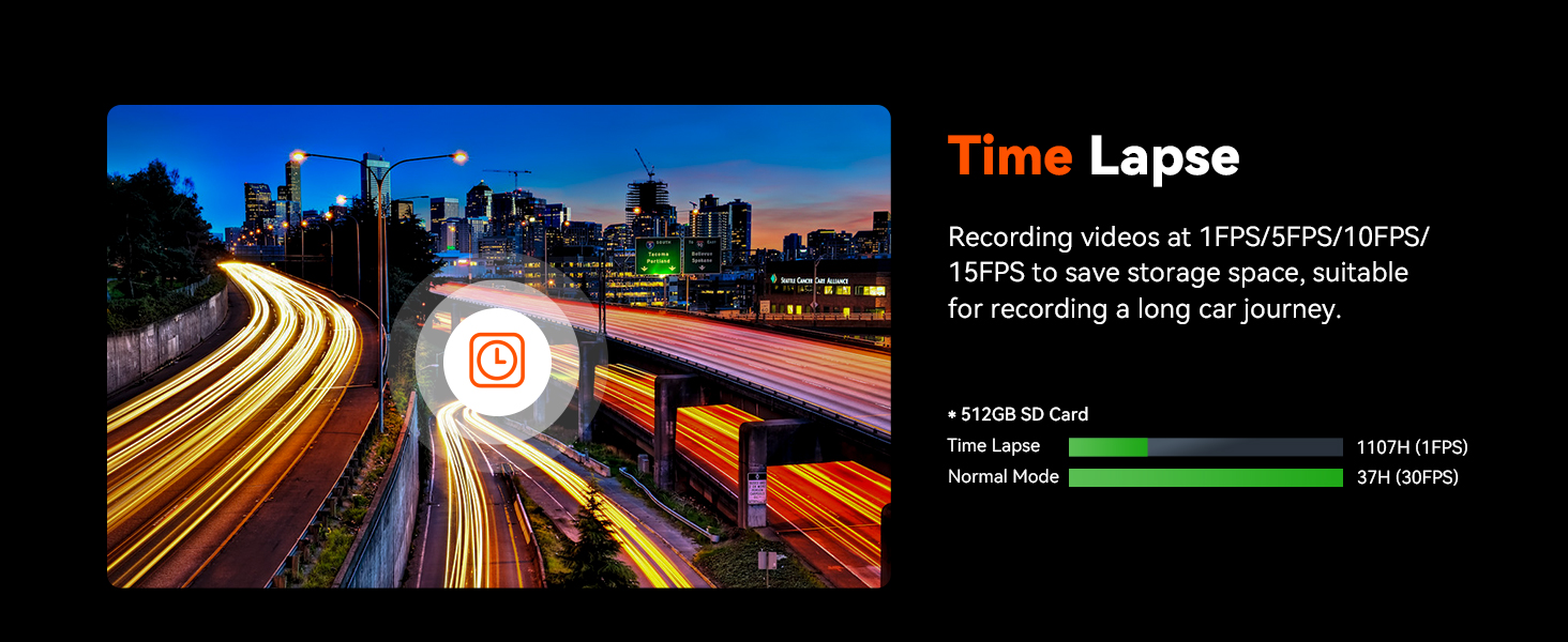 dash cam with time lapse