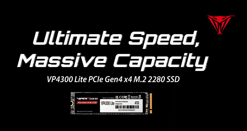 Patriot Viper VP4300 Lite M.2 PCIe Gen 4 x4 Solid State Drive