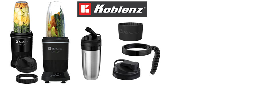 Koblenz Mix & Go Portable Blender, Personal Size Blender for Shakes and  Smoothies, Fruit Smoothie Blender, Milkshake Juicer Mini Blender 