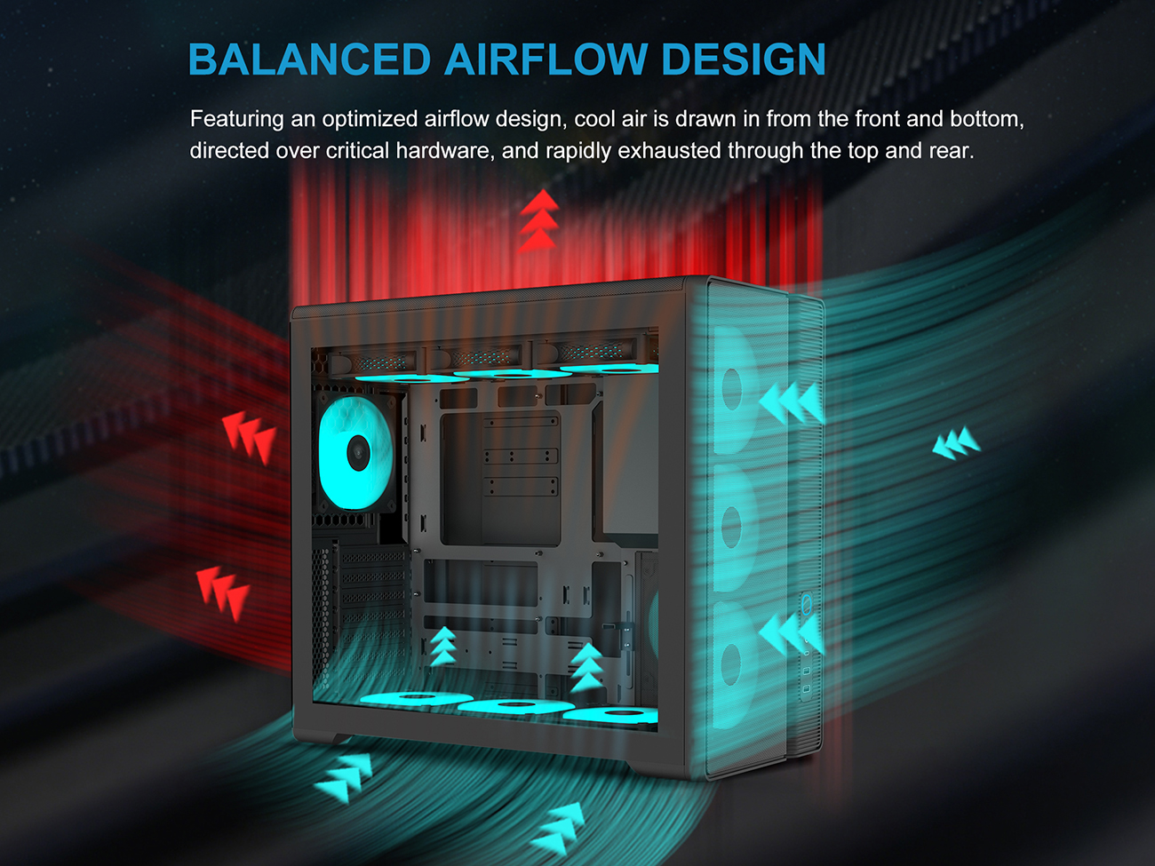 SAMA S50 ATX Mid Tower Case - Black