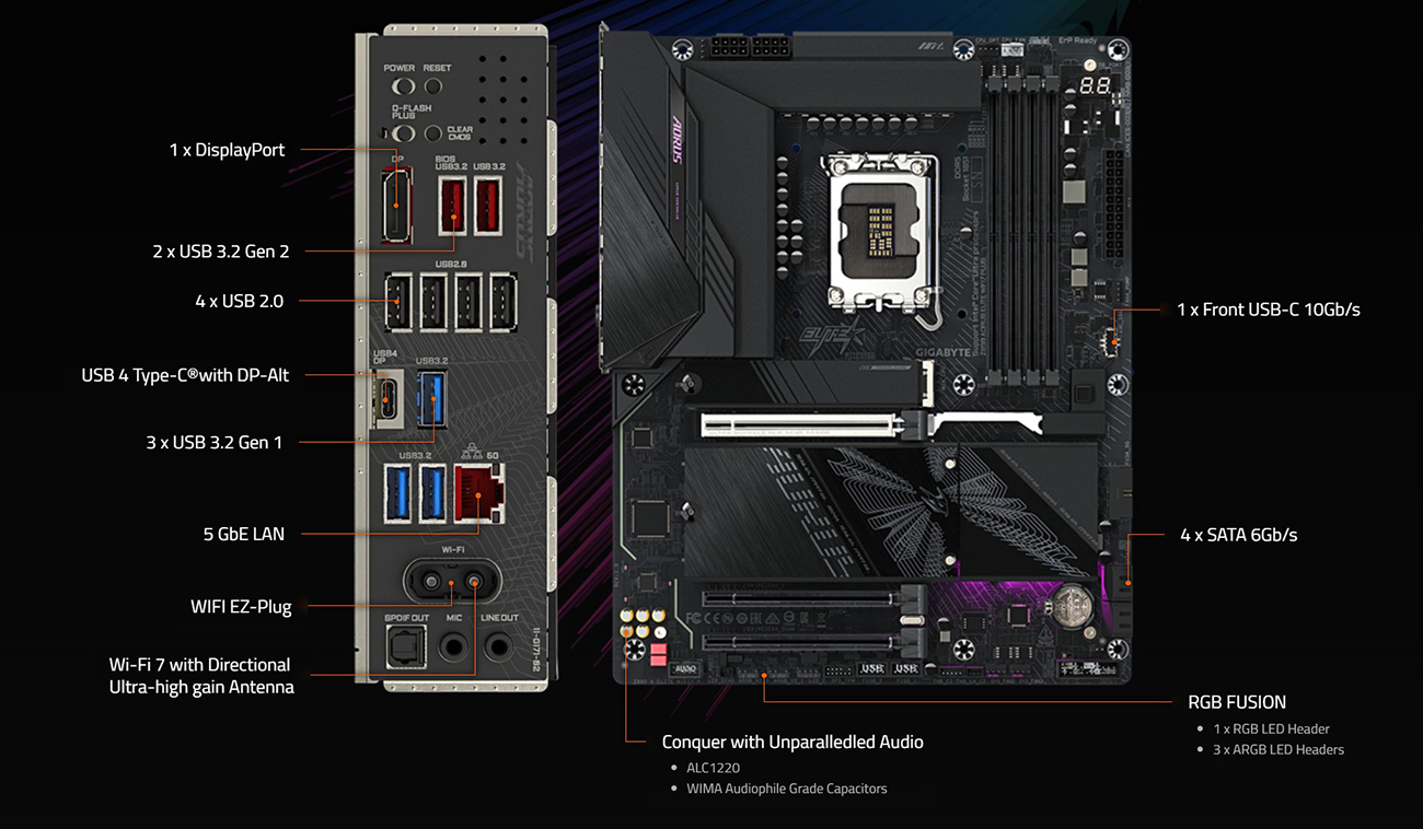 GIGABYTE Z890 AORUS ELITE WIFI7 PLUS Motherboard