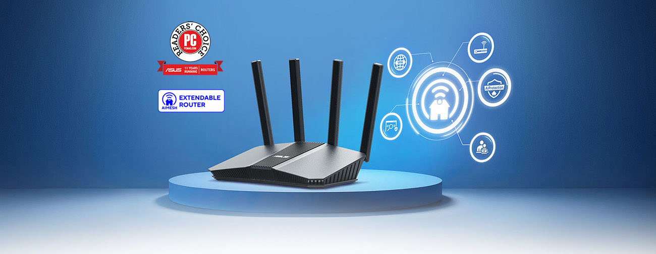 ASUS RT-BE55 Dual-band WiFi 7 (802.11be) Smart AiMesh Extendable Router