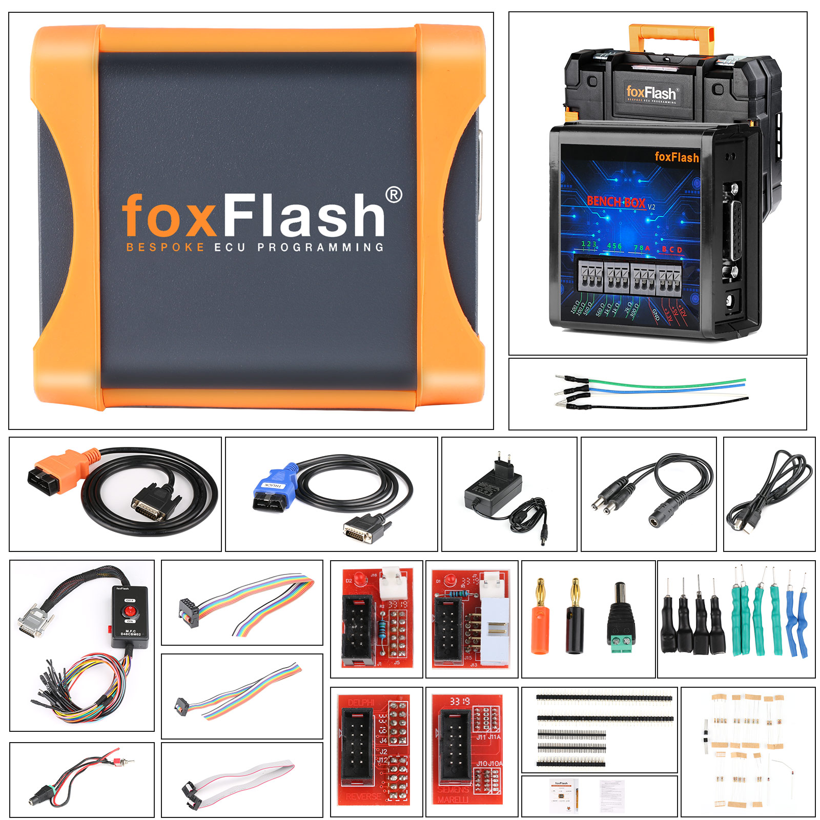 Foxflash ECU Chip Tunning Tool Package List