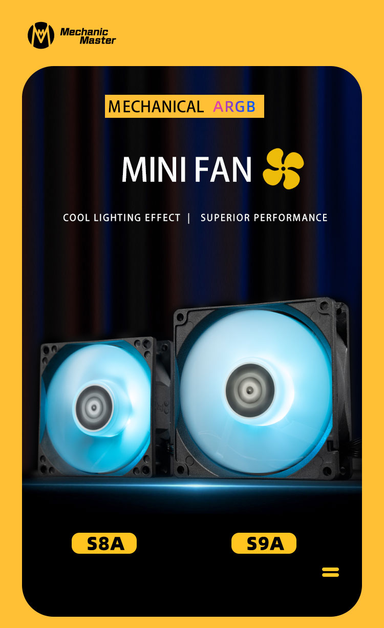 Вентилятор для ПК Mechanic Master 8025 ARGB PWM — Тихая и эффективная система охлаждения