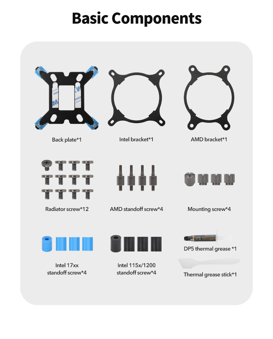darkFlash DN360D 360mm AIO Liquid CPU Cooler 2.1 LCD Display 3x 120mm ARGB PWM Fans Copper Water