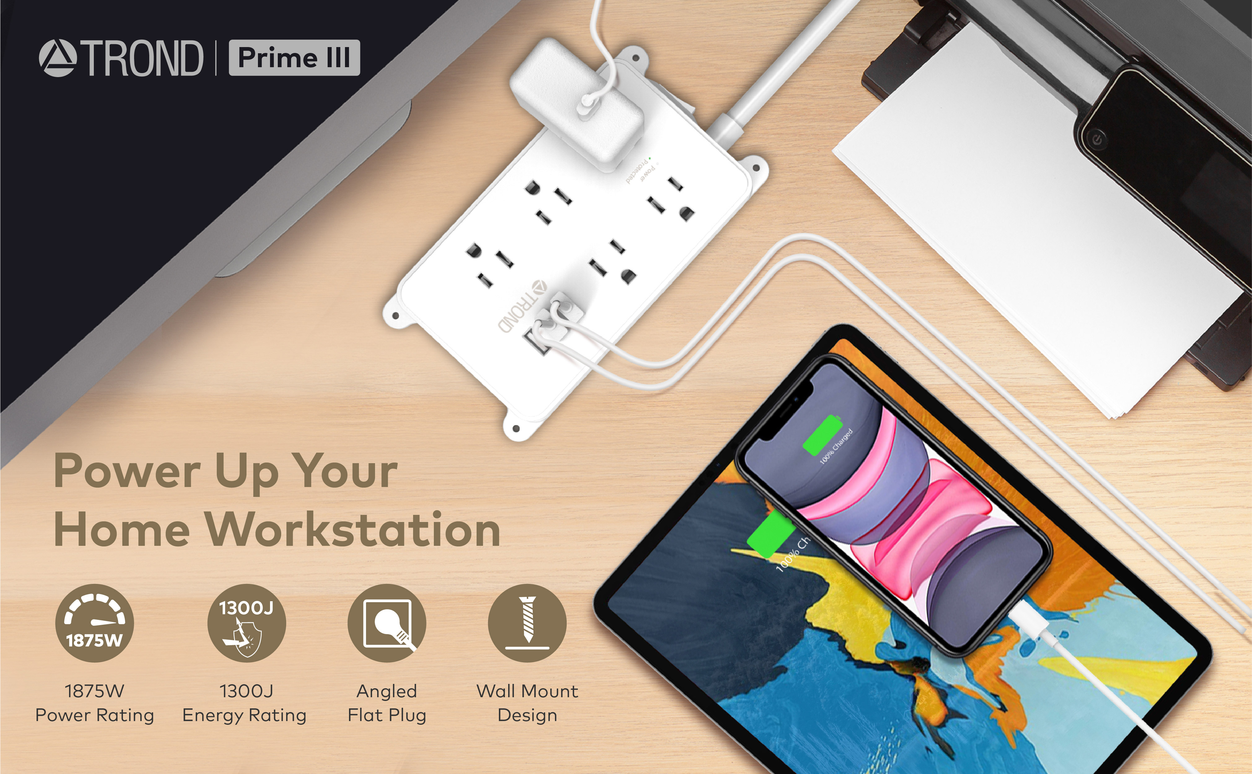 trond 1300 joules surge protector