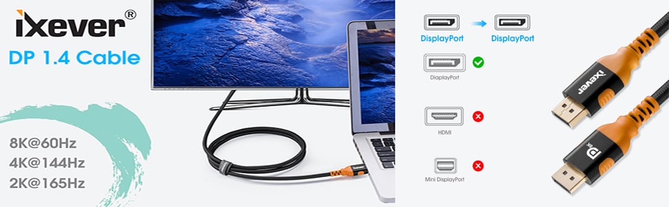 displayport to displayport cable 1.4 version