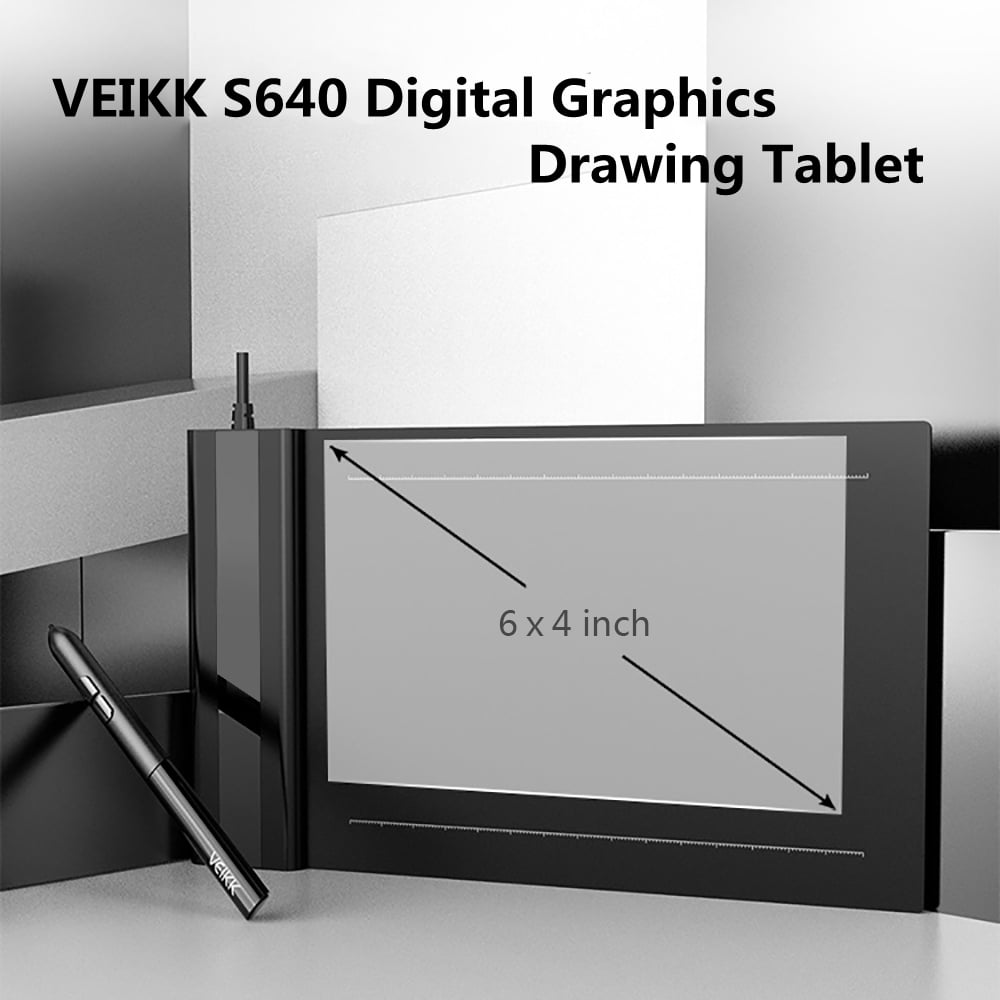  Drawing Tablet,VEIKK S640 Digital Graphics Tablet, 6x4