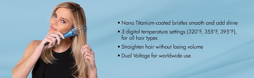 BaBylissPRO Nano Titanium™ Compact Thermal Paddle Brush