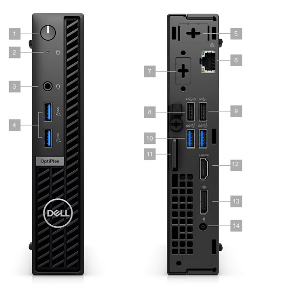 DELL OptiPlex 7010 Micro Desktop - PC - Ports