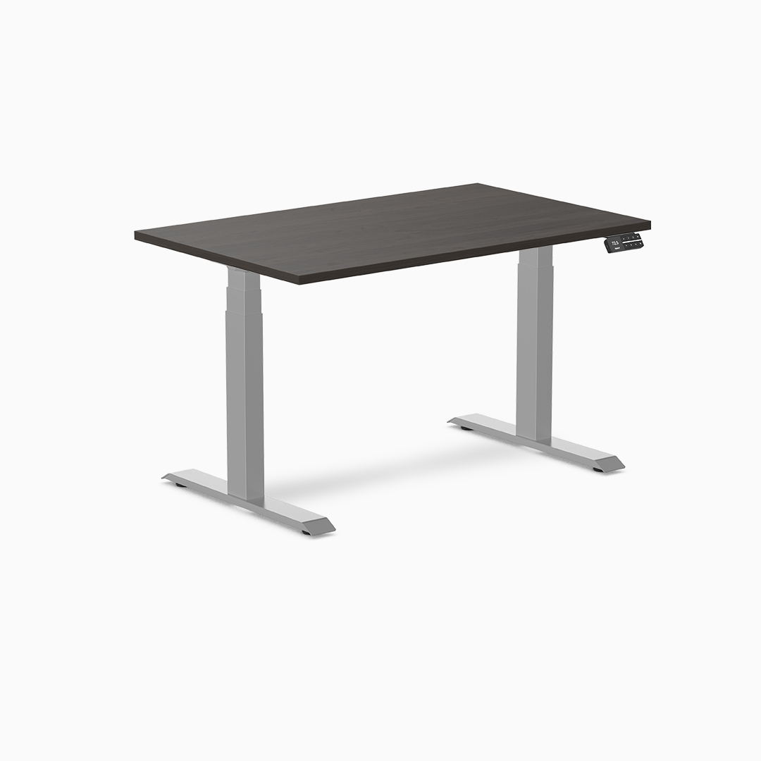 sit stand desk, standing desk, height adjustable desk, ergonomic desk, dual motor, melamine desk