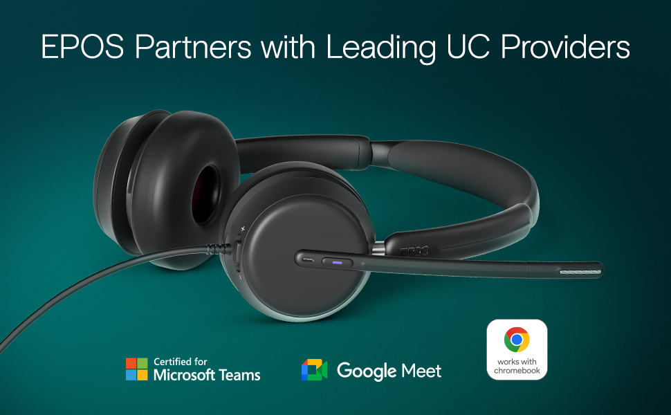 EPOS IMPACT 860T Binaural Wired USB C Microsoft Teams Certification On-ear Headset