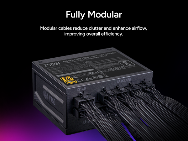 Cooler Master V750 SFX Gold 750W Fully Modular Power Supply Black