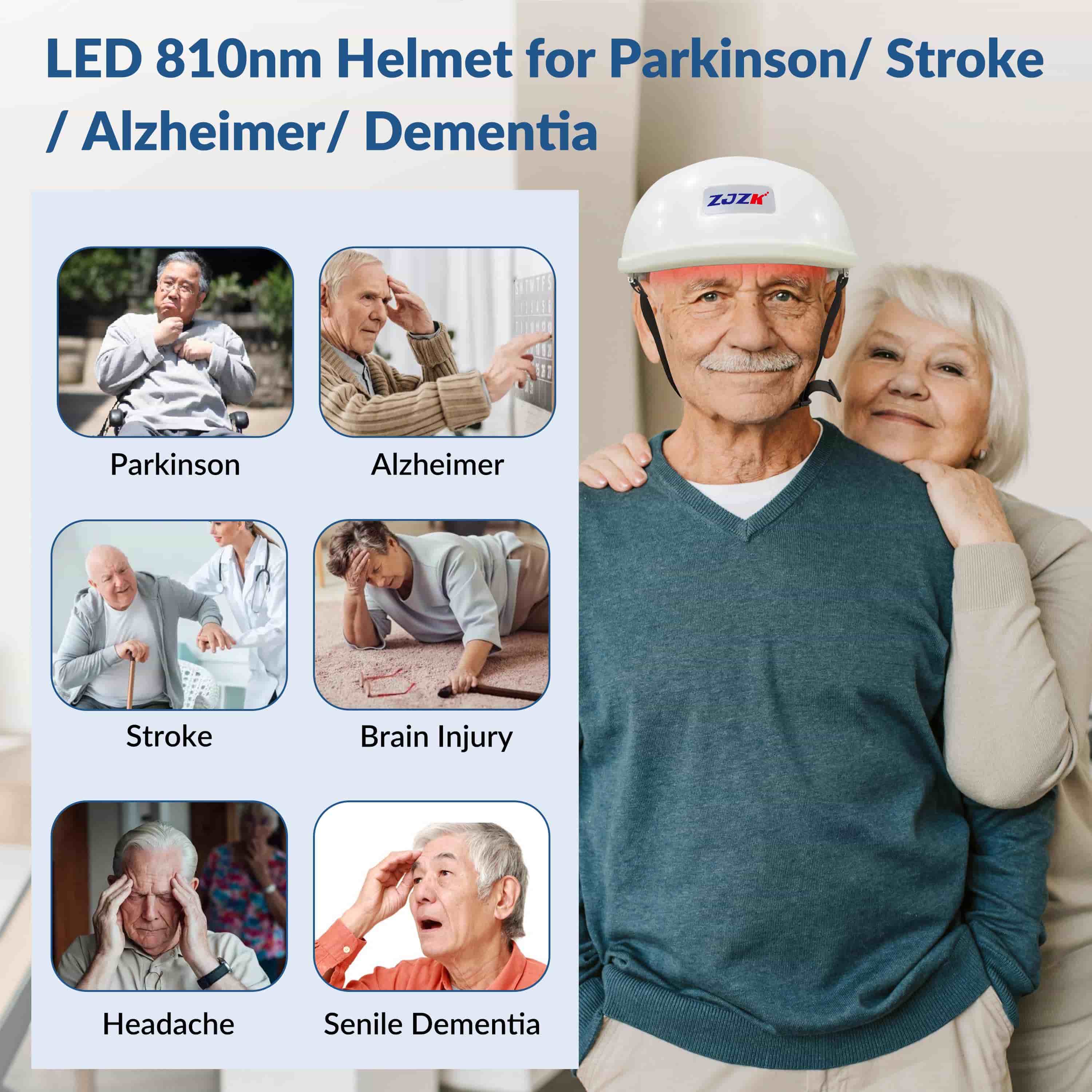 LED 810nm Helmet for Parkinson/ Stroke/Alzheimer/ Dementia