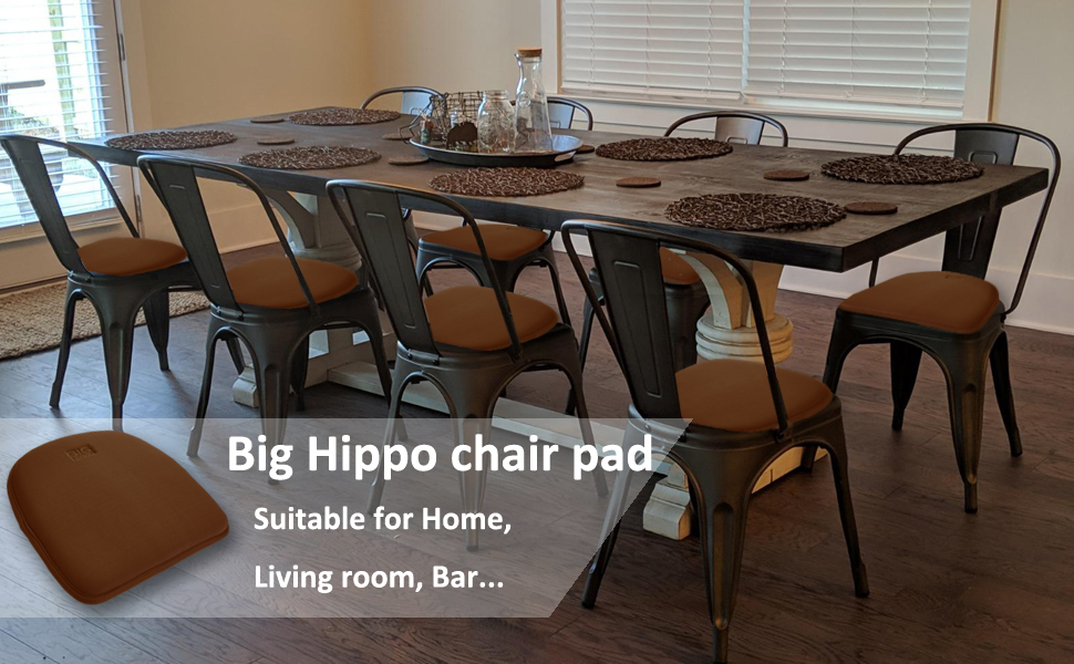 Big Hippo 4 Pack Kitchen Dining Room Chair Cushion Pillows Seat