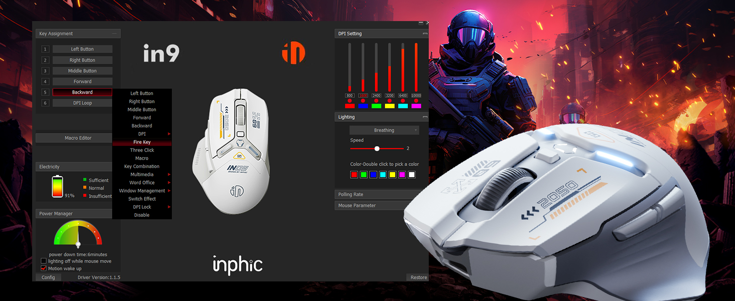 Macro Buttons For Gaming Customize buttons for better mouse control; smoother gaming with custom fir