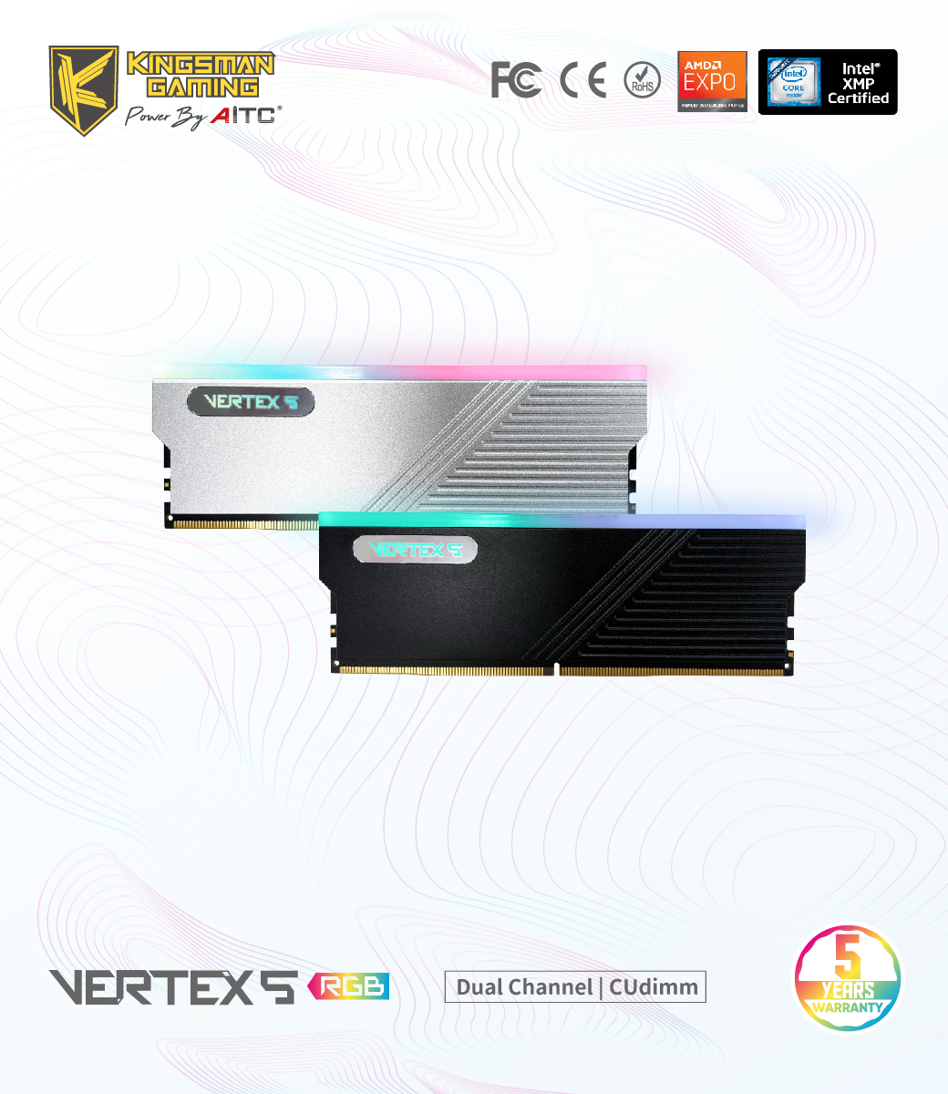 CUDIMM, RGB, 24GB, 8400, KINGSMAN, AITC, UDIMM