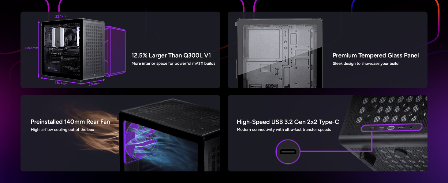 Cooler Master Q300L V3 Micro-ATX PC Case
