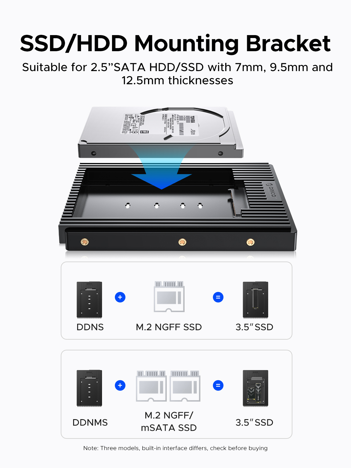 2.5 SSD SATA to 3.5 Hard Drive Adapter
