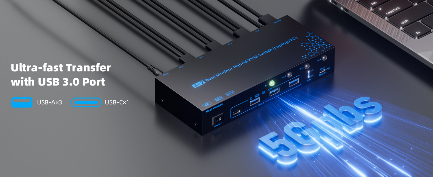 Built-in EDID emulation ensures your display settings stay consistent when switching between compute