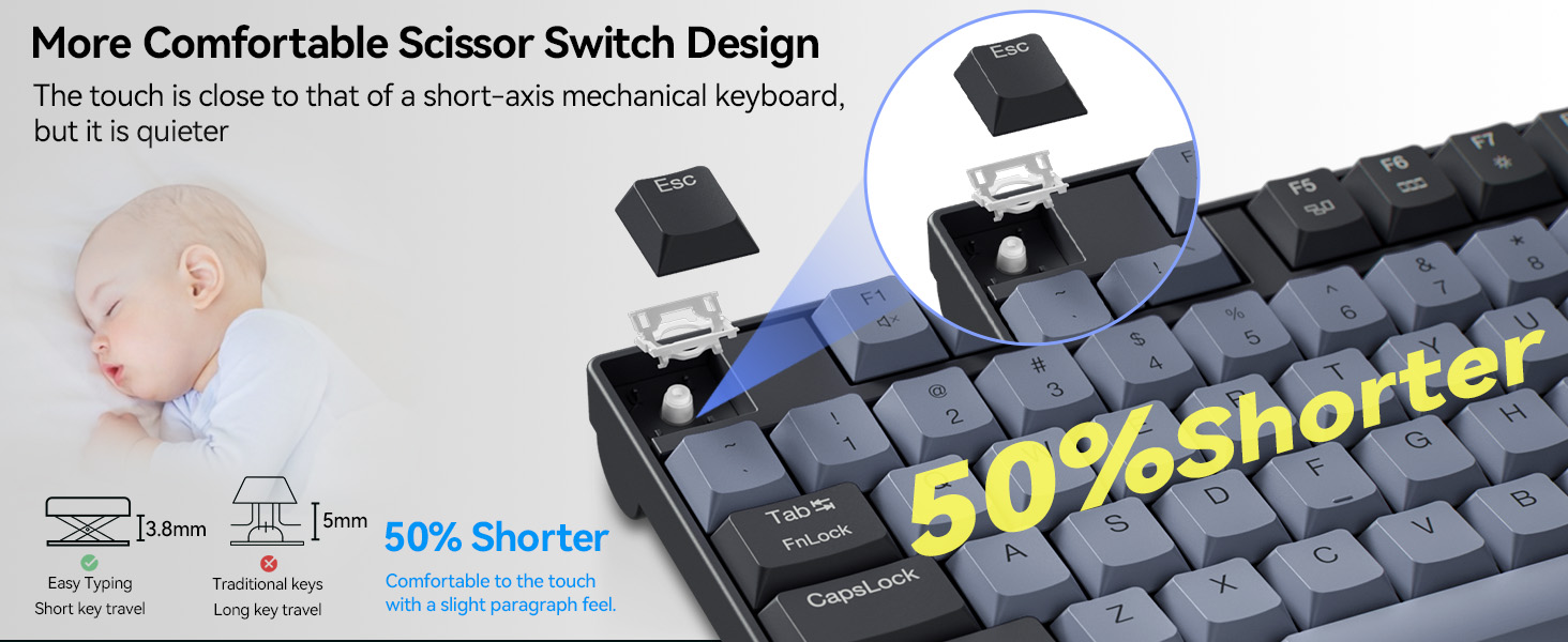 More Comfortable Scissor Switch Design