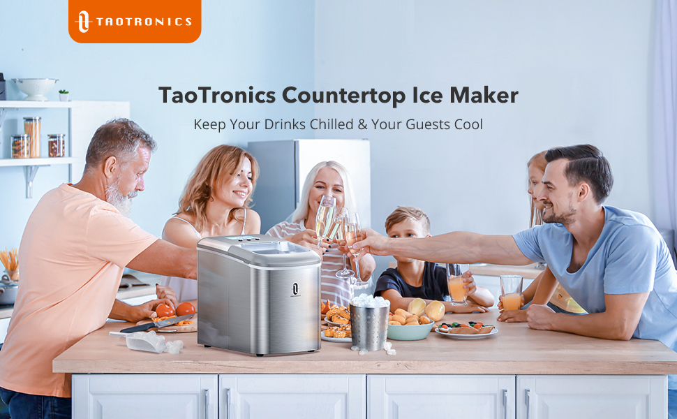 TaoTronics Ice Maker Countertop Machine with LCD Display, SelfCleaning