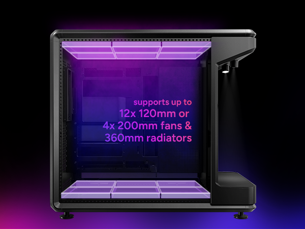  Cooler Master MasterFrame 360 Stage LCD ATX Mid-Tower PC Case