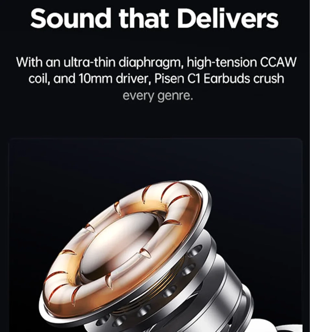 PISEN BHD-TW11 C1 ANC Noise Cancelling TWS Bluetooth Earphones
