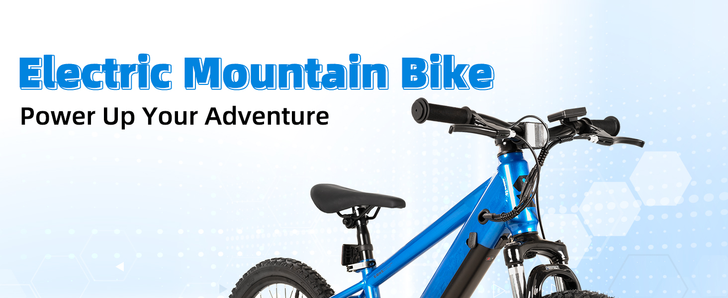 Ebike electric bike electric bicycle electric mountain bike boys girls children 20inch