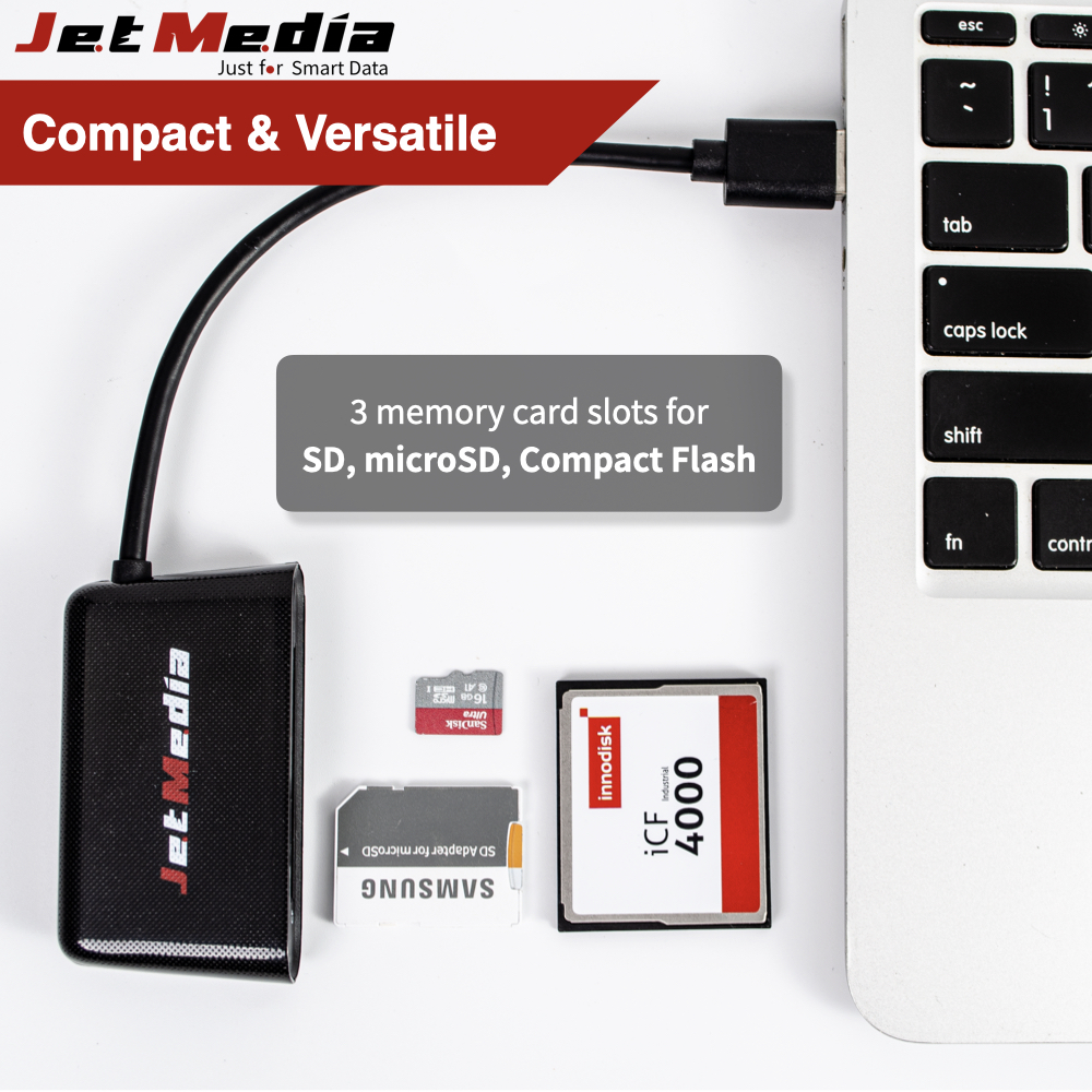 Jetmedia CR301 SD microSD CF card reader