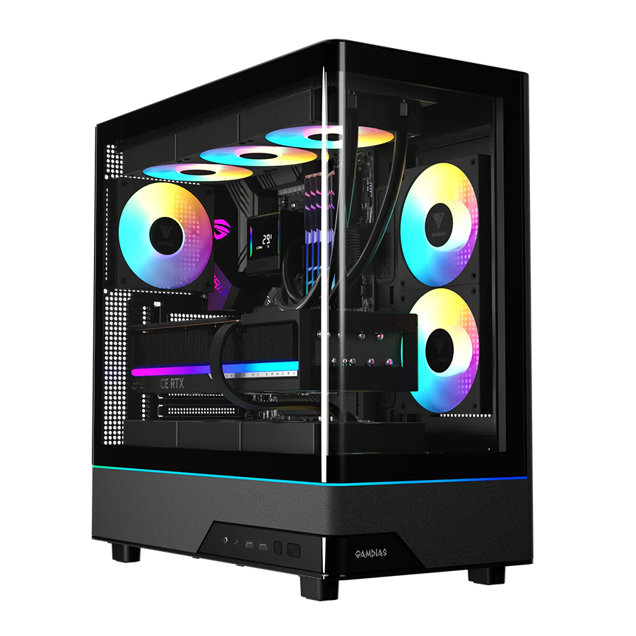 Gamdias ATLAS M5 CG Black ATX Mid Tower Computer Case