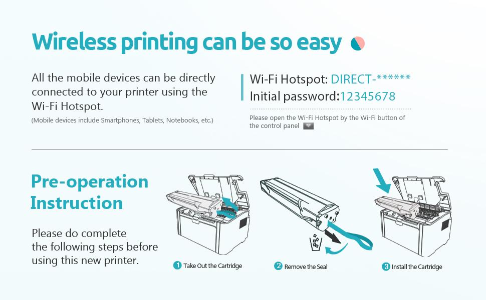 Pantum P2502W Laser Printer - Wireless Black and White Laser