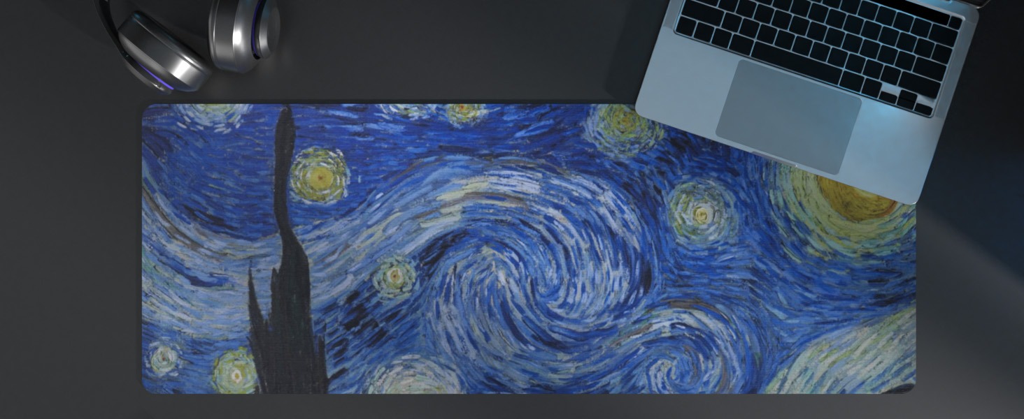 Night Starry Sky Space Galaxy Mouse Pad
